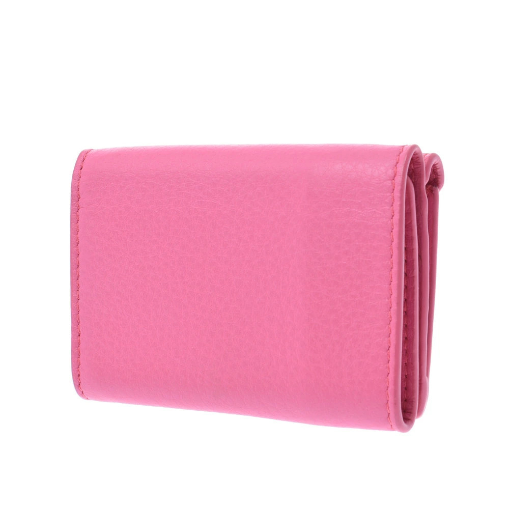 Balenciaga Wallet fold Paper Tri Calfskin Pink